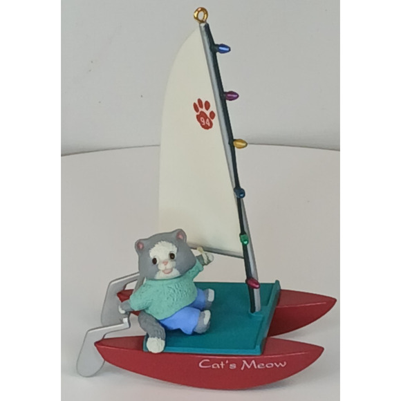 Hallmark Keepsake Ornament 1994 Kitty's Catamaran Artists' Favorites - Picture 12 of 12